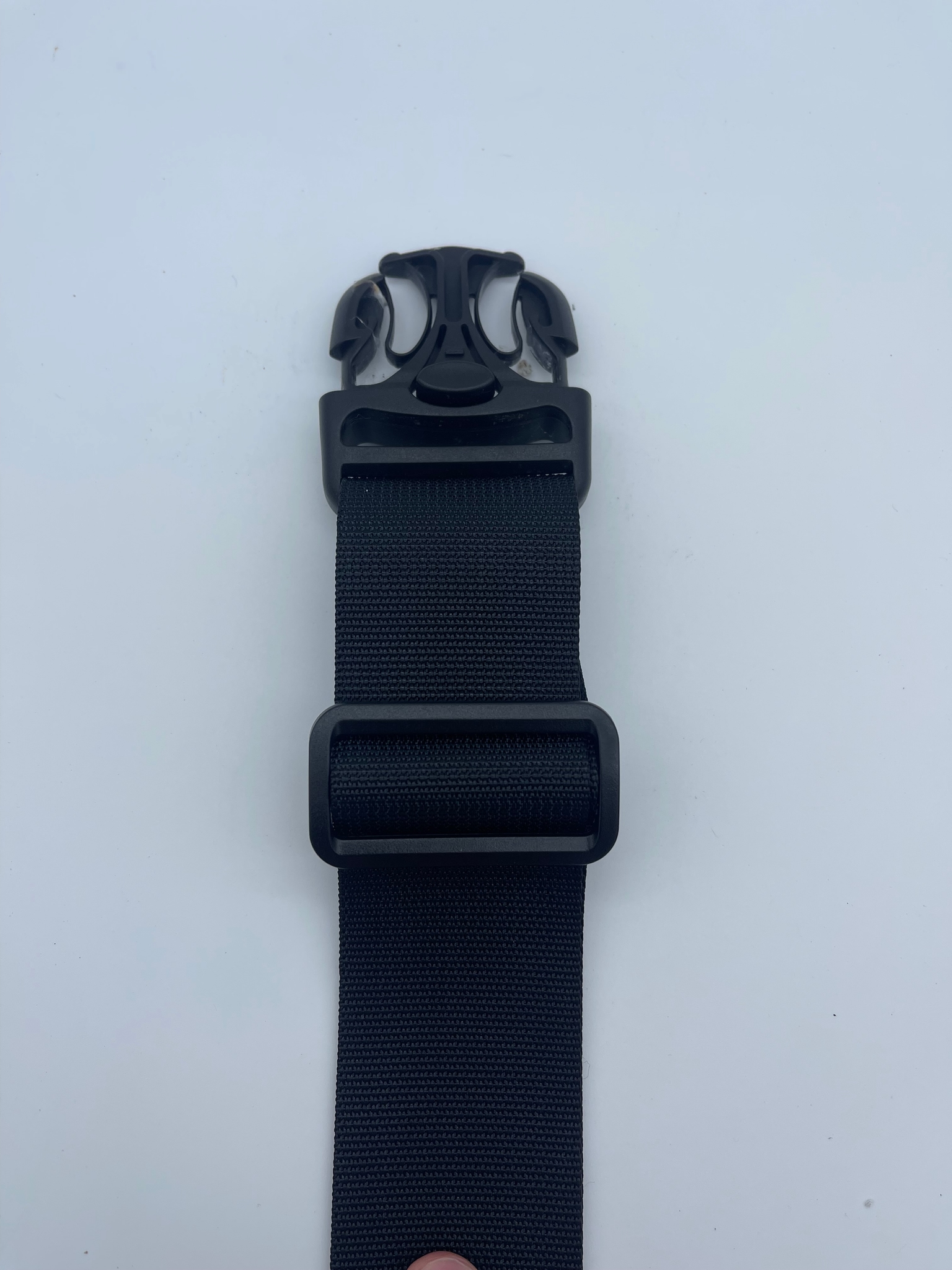 Threaded strap and webbing slider